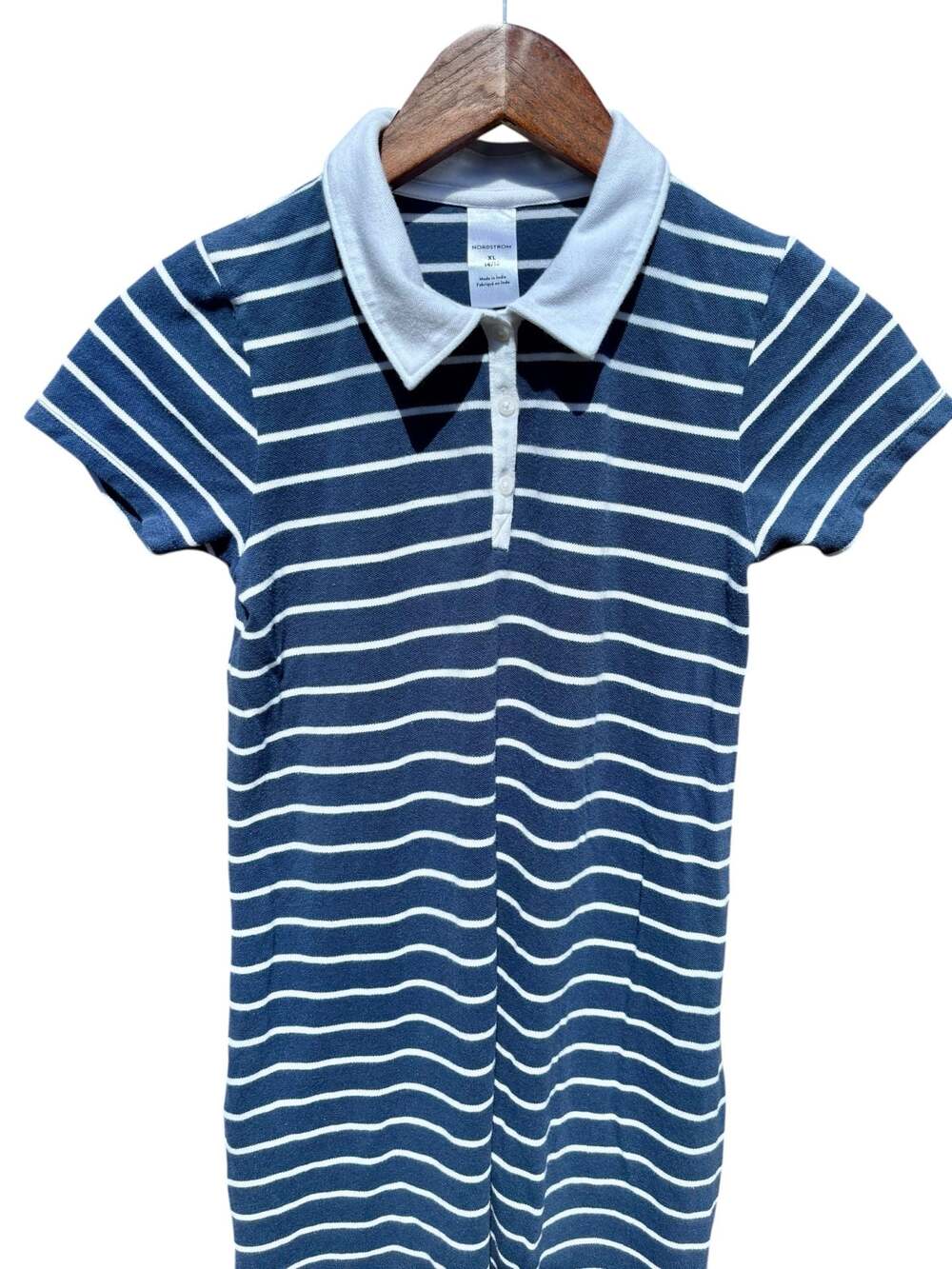 Nordstrom Polo Dress Girls XL 14/16 Blue White Striped GREAT CONDITION - Picture 9 of 9